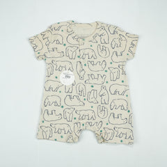 BODYSUIT MONOGRAM OFF WHITE BEAR INFANT - 0-3 Months