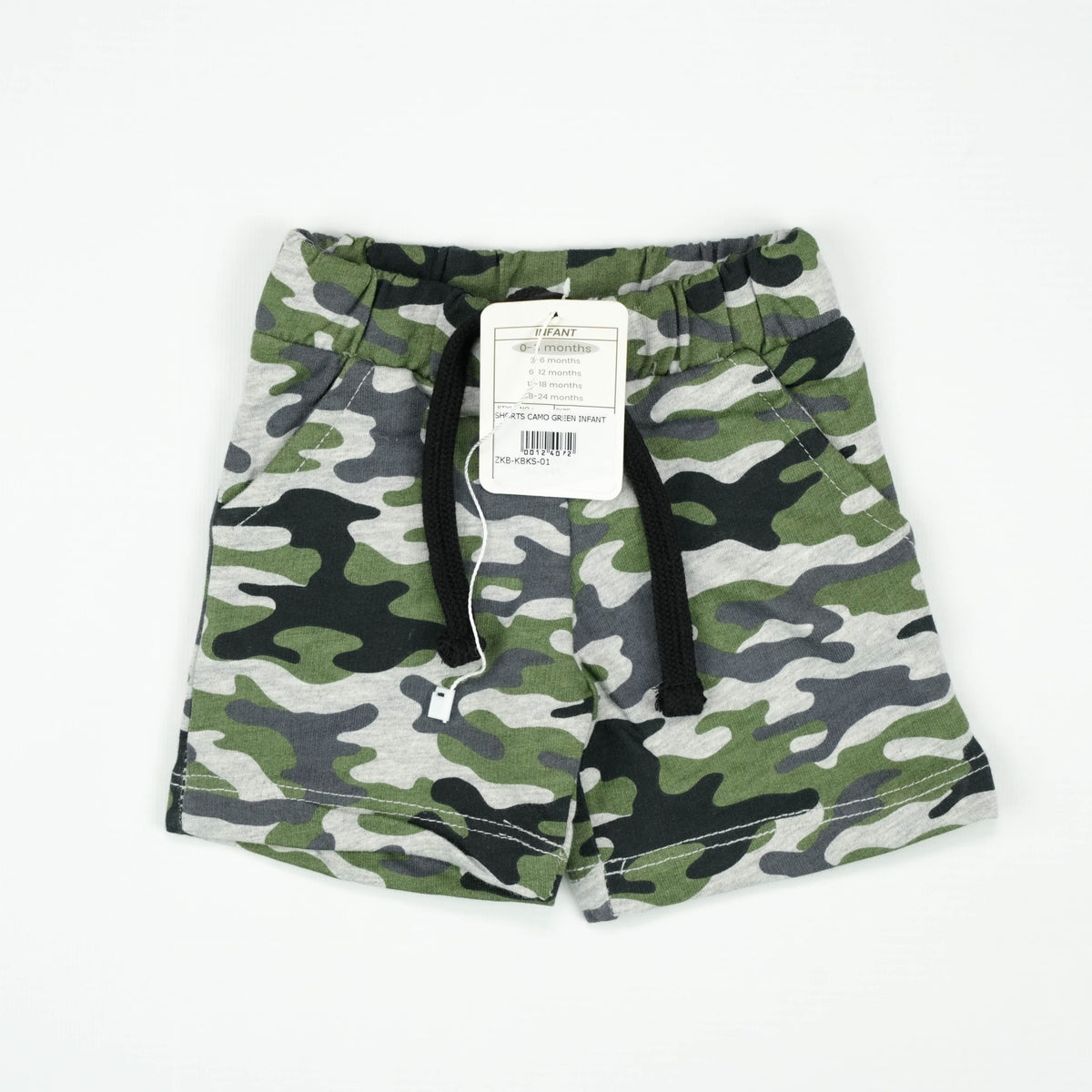 SHORTS CAMO GREEN INFANT - 3-6 Months