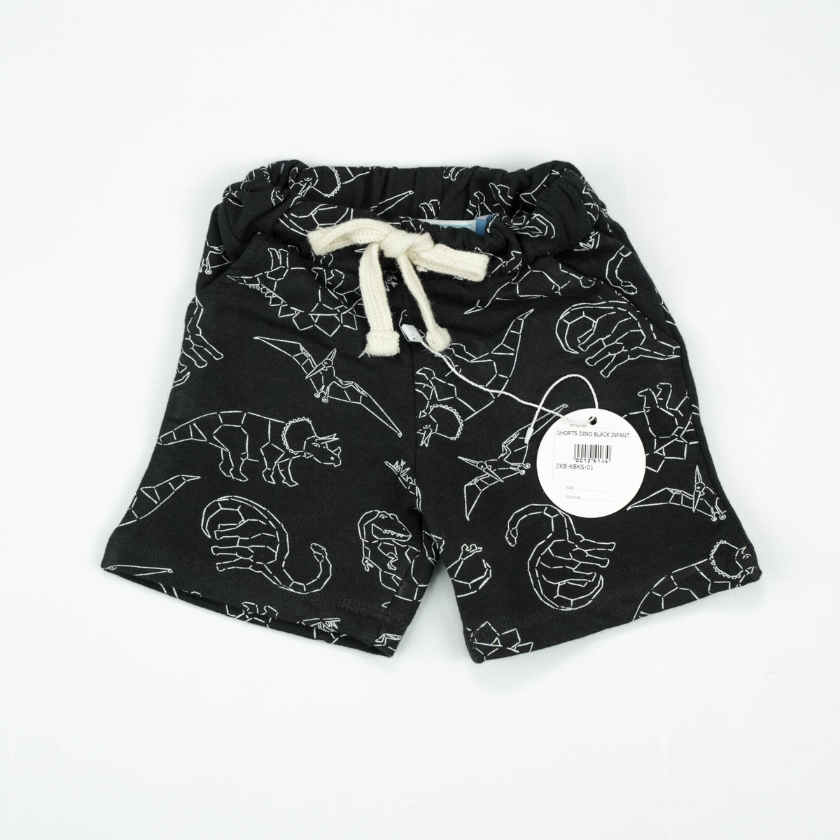 SHORTS DINO BLACK INFANT - 6-12 Months
