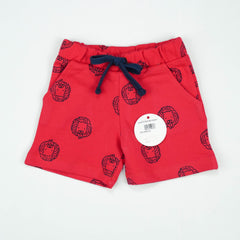 SHORTS FACE RED INFANT - 0-3 Months