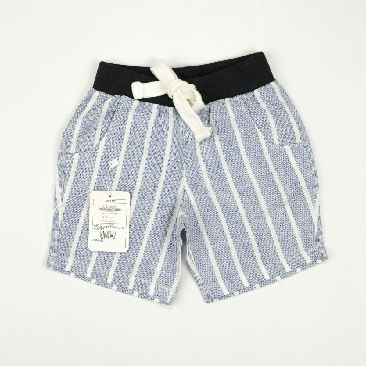 SHORTS DRAW STRING LT BLUE INFANT - 12-18 Months