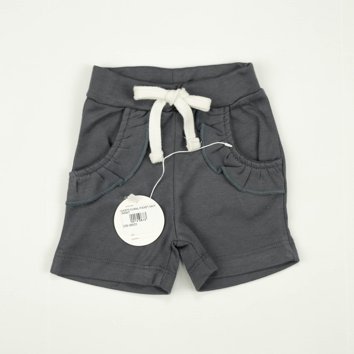 SHORTS FLORAL POCKET NAVY INFANT - 0-3 Months