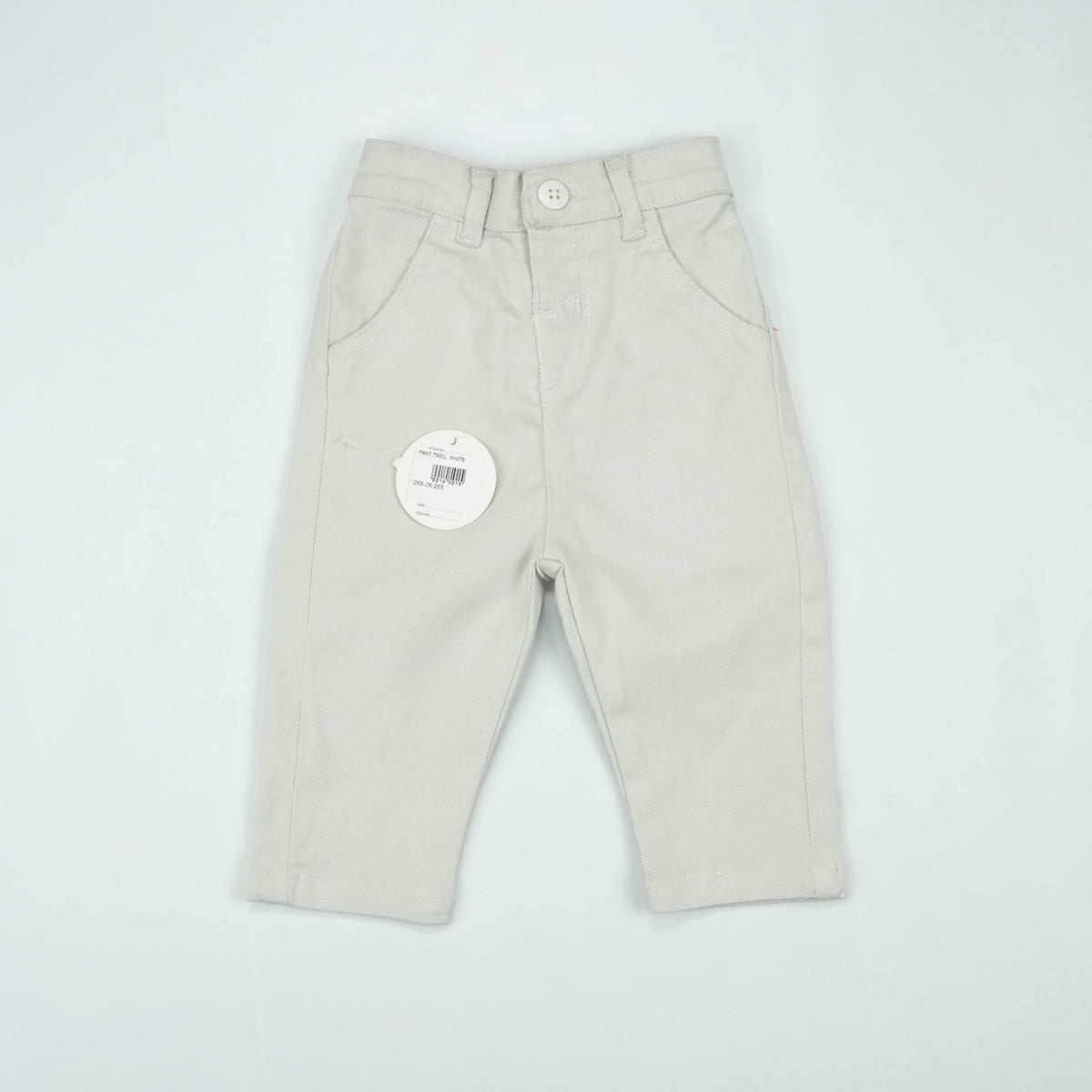 PANT TWILL  WHITE - 0-3 Months