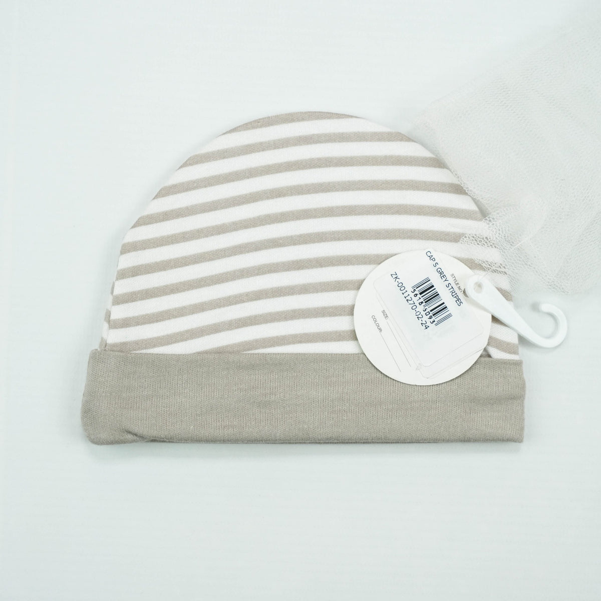 CAP S GREY STRIPES - New Born