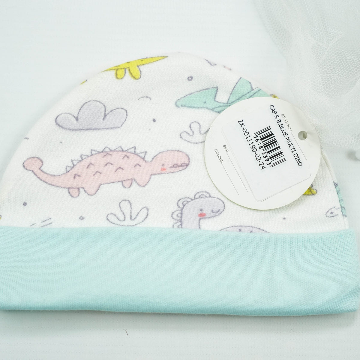 CAP S B.BLUE MULTI DINO - New Born