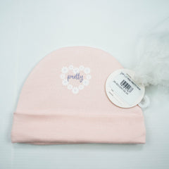 CAP L LT PINK PRETTY HEART - New Born
