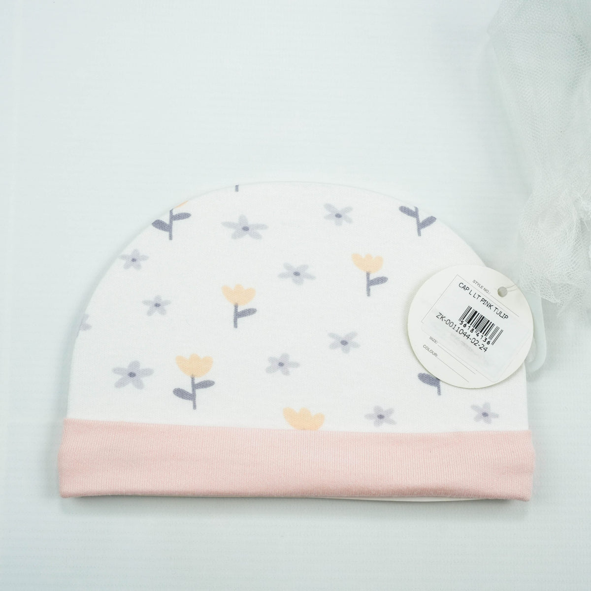 CAP L LT PINK TULIP - New Born