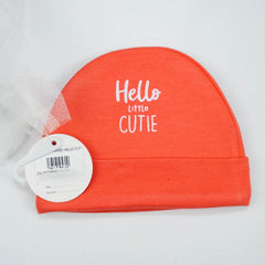 CAP M LT ORANGE HELLO CUTE