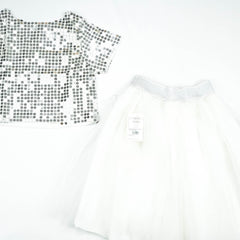 SUIT 2 PC GIRLS W/O SKIRTS WHITE INFANT - 4-5 Years