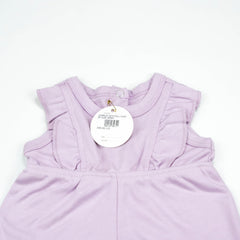JUMPSUIT WITH FRILL SLEEVES LILAC INFANT - New Born