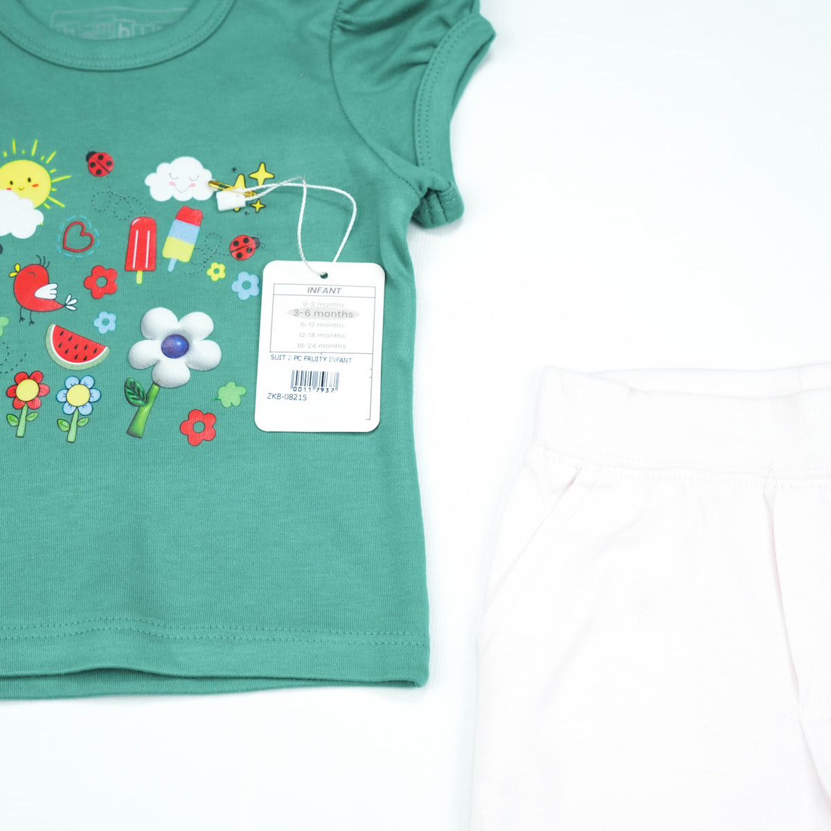 SUIT 2 PC FRUITY INFANT - 6-12 Months