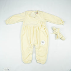 ROMPER FRILL BOTTOM LT YELLOW INFANT - New Born