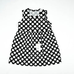 JUMSUIT HALF SLEEVE POLKA BLACK INFANT - 3-6 Months