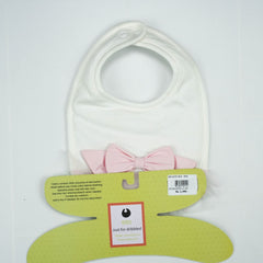BIB SATIN BOW PINK - New Born