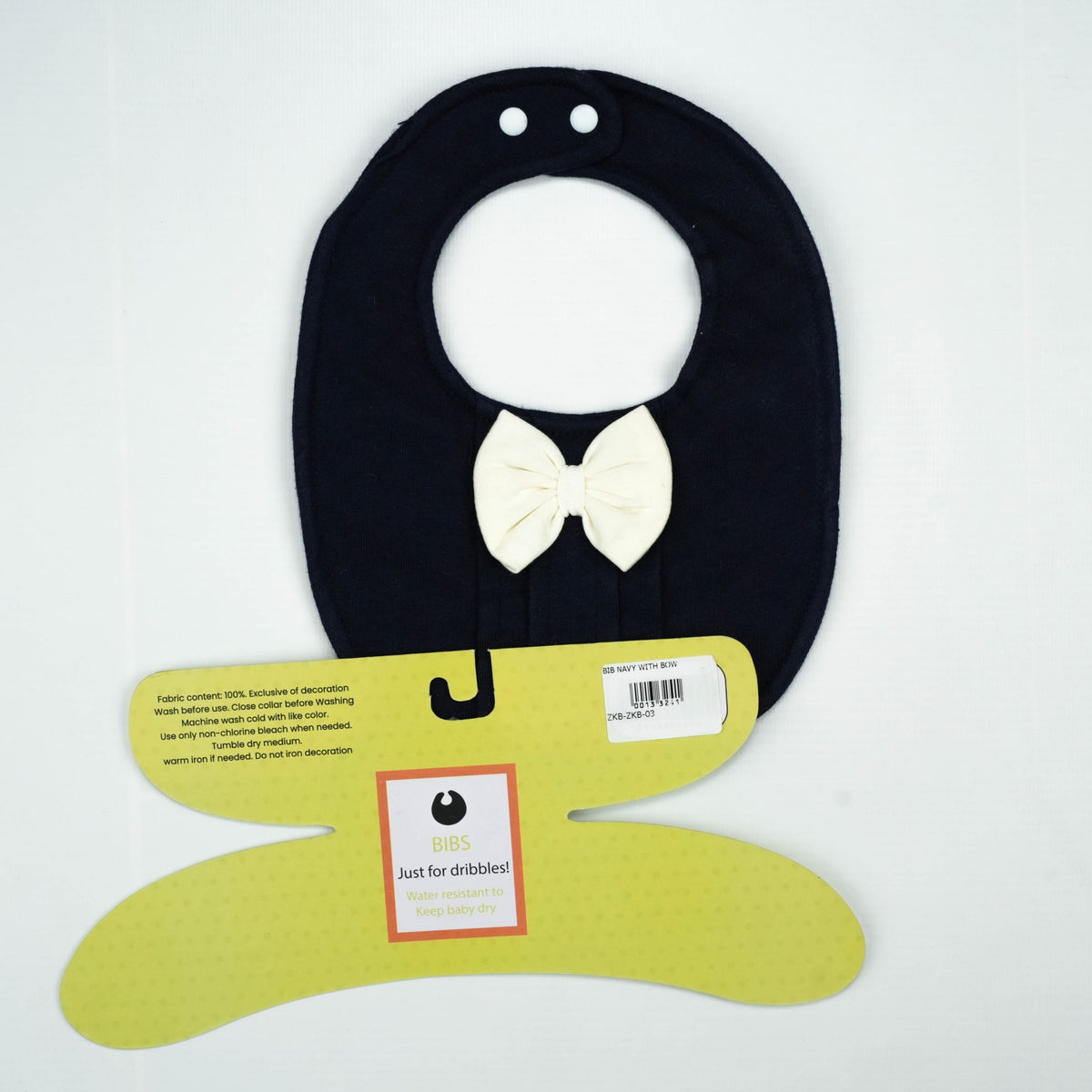 BIB NAVY WITH BOW - New Born