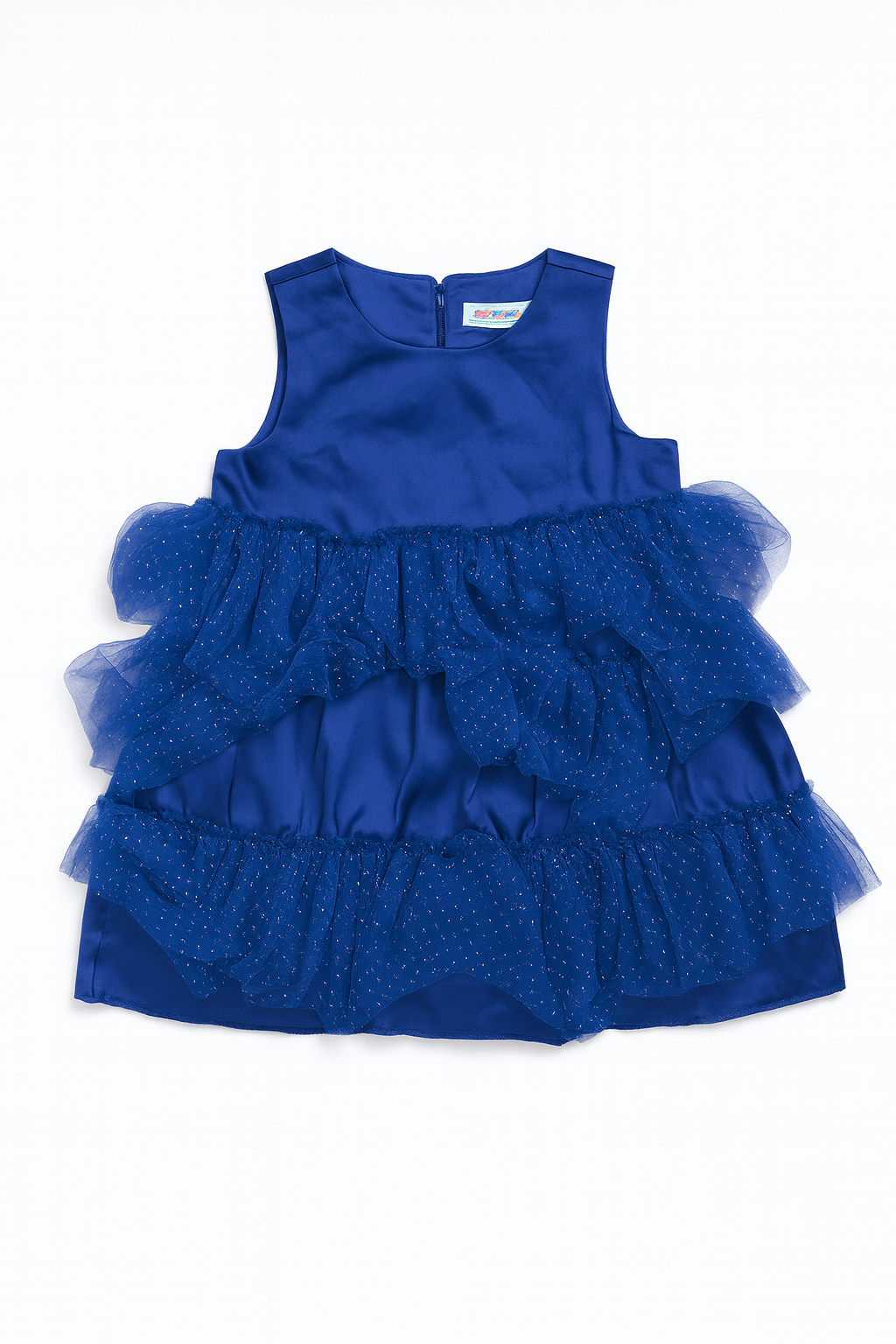 Frock Triple Layer Navy Infant - 18-24 Months