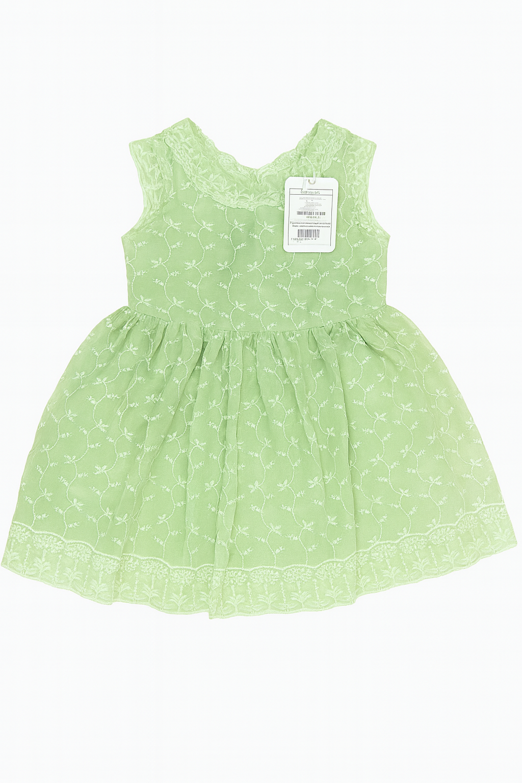 Frock A Line Chicken Green Infant - 12-18 Months