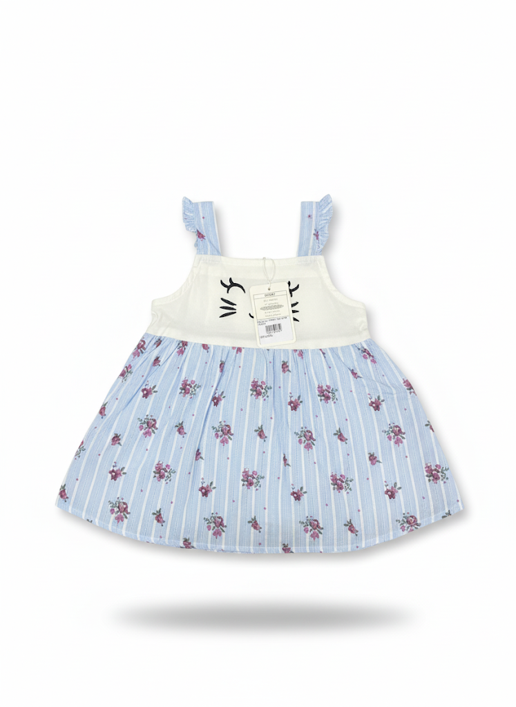 Frock Cat Emro Blue Stripe Infant - 12-18 Months, Striped
