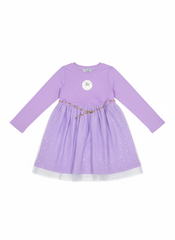 Frock Net Long Sleeves Lilac Toddler - 5 Years