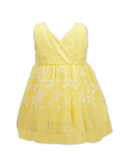 Frock Plate Sleeves Yellow Toddler - 5 Years