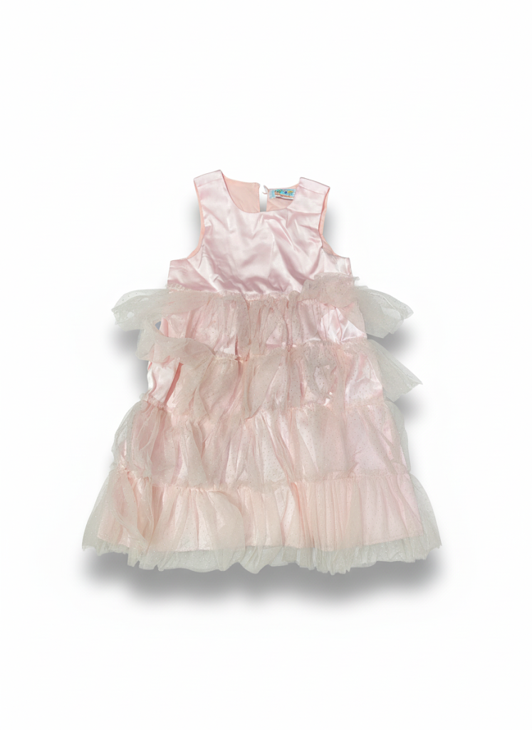 Frock Triple Layer Pink Toddler - 4-5 Years