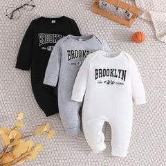 Knitted Cotton Romper Jumpsuit - Grey, 9-12 Months