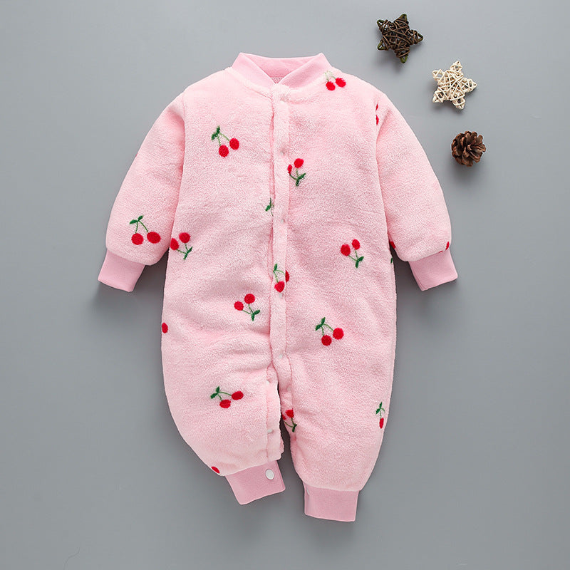 Pink Cherry Cozy Romper - Pink, 2-3 Years