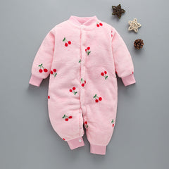 Pink Cherry Cozy Romper - Pink, 2-3 Years