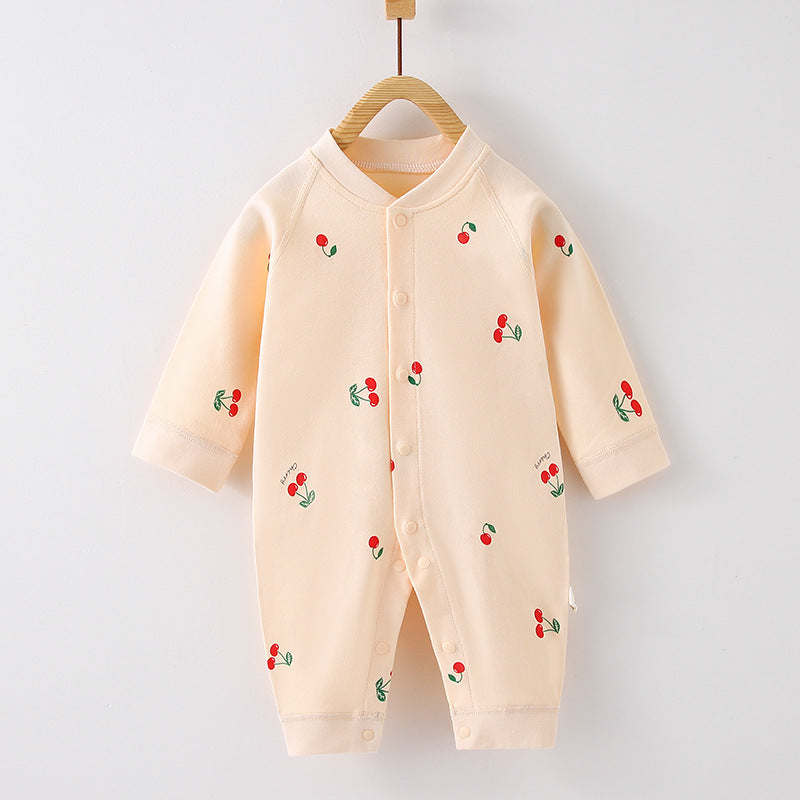 Cherry Printed Autumn Baby Clothes - Peach Puff, 1-2 Years