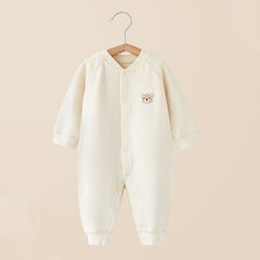 Spring Breeze Cotton Bodysuit for Newborns - Beige, 2-3 Years