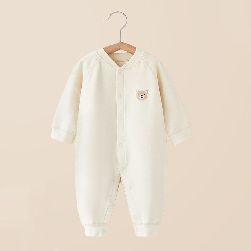 Spring Breeze Cotton Bodysuit for Newborns - Yellow, 9-12 Months