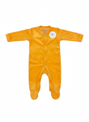Romper Terry Flowers Frill Orange Infant - 3-6 Months
