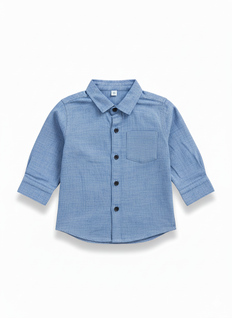 Shirt Front Pocket Boys Black Infant - 6-12 Months