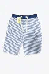 Shorts Draw String Pocket Blue Infant - 6-12 Months