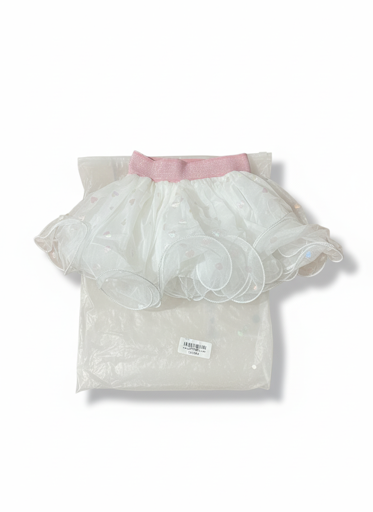 Skirt Fancy Net White Infant - 18-24 Months