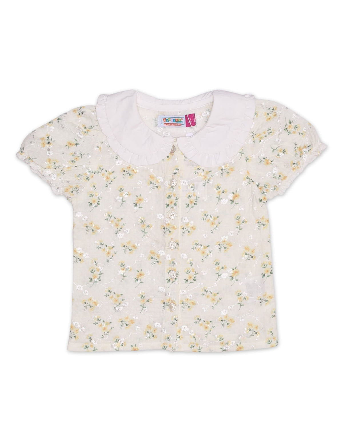Top Frill Collar Blue Stripes Toddler - 5 Years