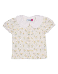 Top Frill Collar Blue Stripes Toddler - 5 Years