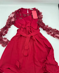 Mommy and me Outfit Formal Burgundy Dress - Red / 7-8 Years