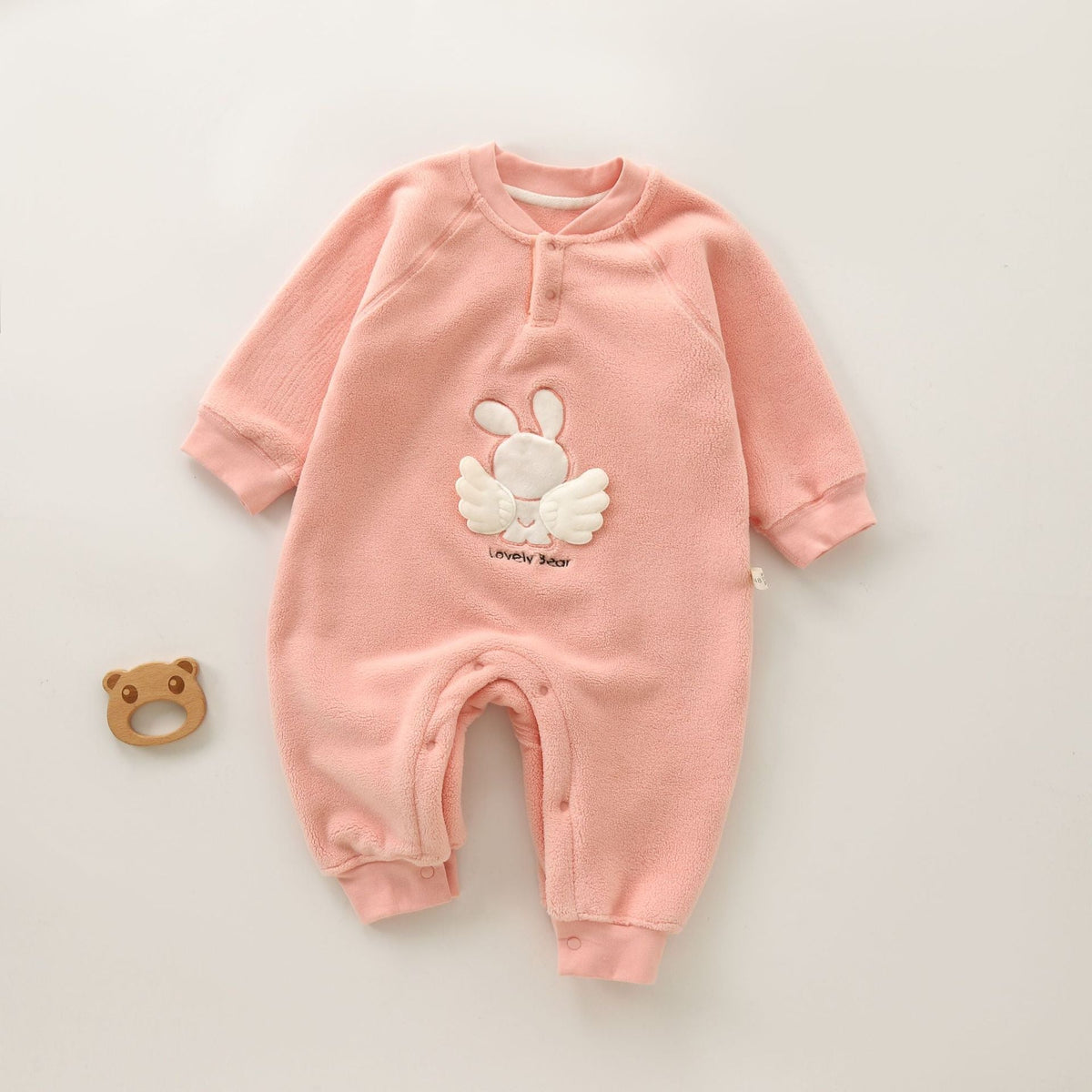 Autumn and Winter Newborn Baby Clothing Set Soft Jacket for Girls Warm Jumpsuit for Boys Soft Bebe Romper Baby Clothes - Pink, 3-4 Years